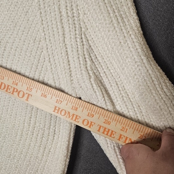 0018 J Jill Soft Chenille Knot Design Sweater Warm Cozy White Cream Ivory Small - Picture 10 of 12